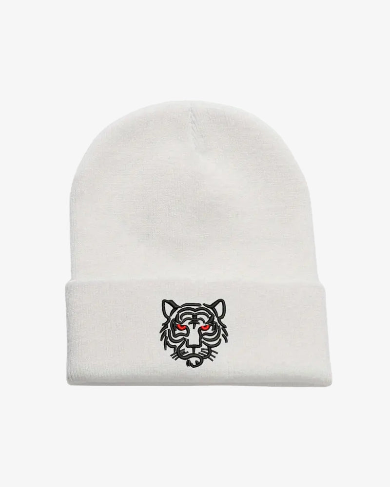 Tiger Embroidered Soft Knit Beanie