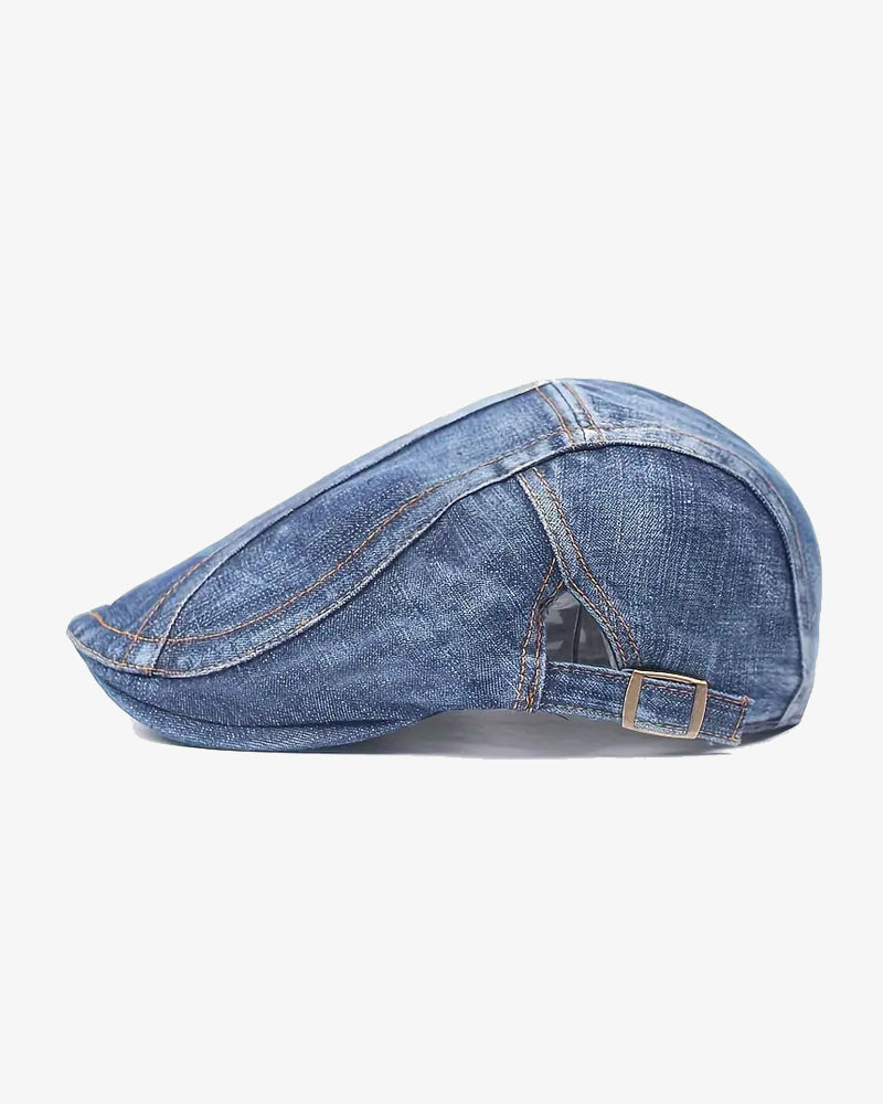 Versatile Denim Beret Hat
