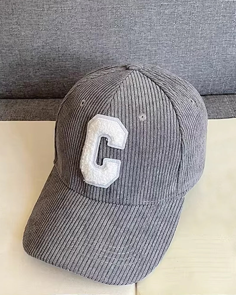 Classic Grey Corduroy Cap