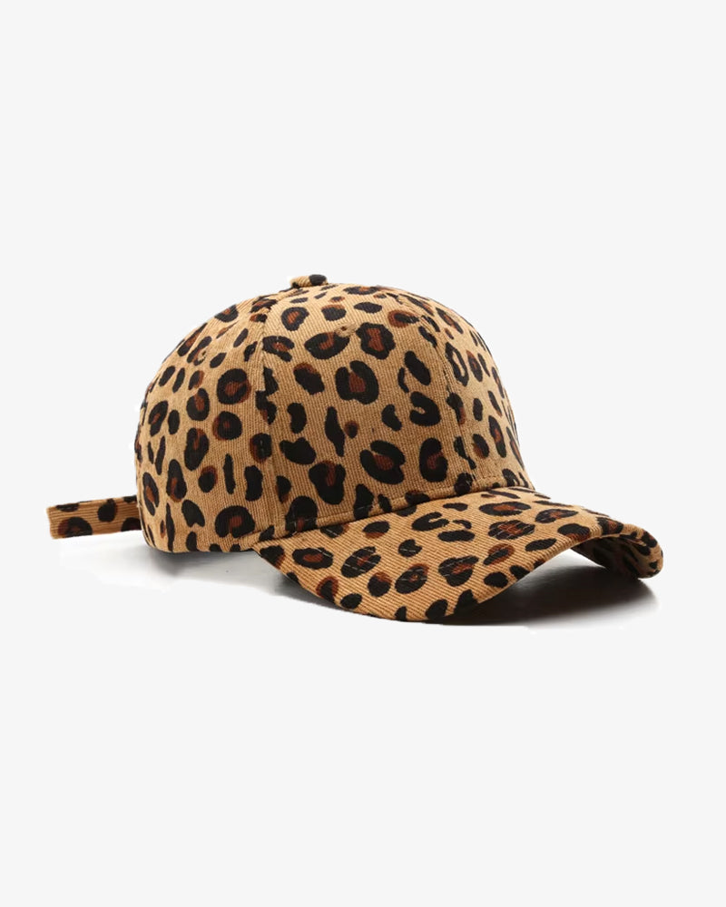 Panther Pattern Corduroy Cap