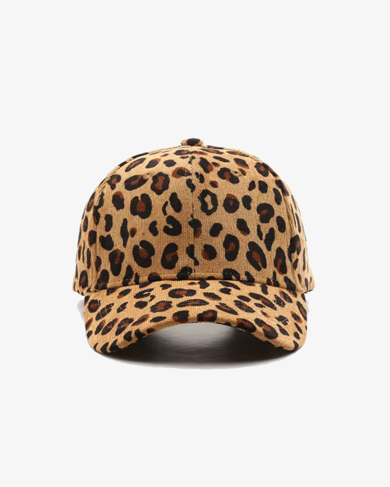 Panther Pattern Corduroy Cap
