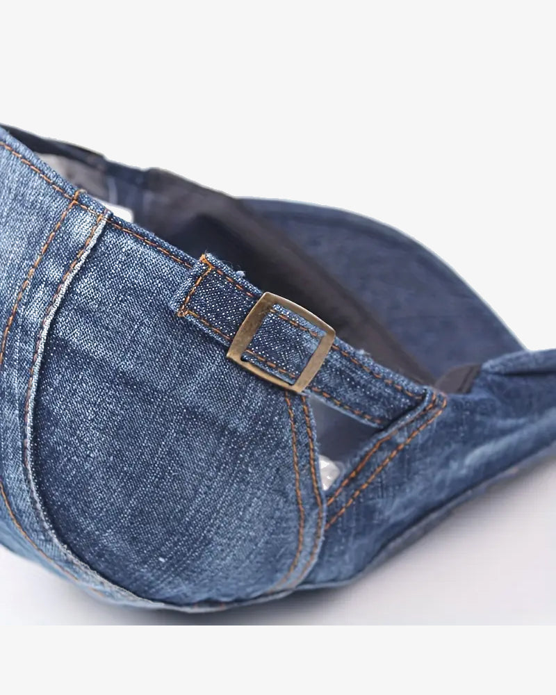 Versatile Denim Beret Hat