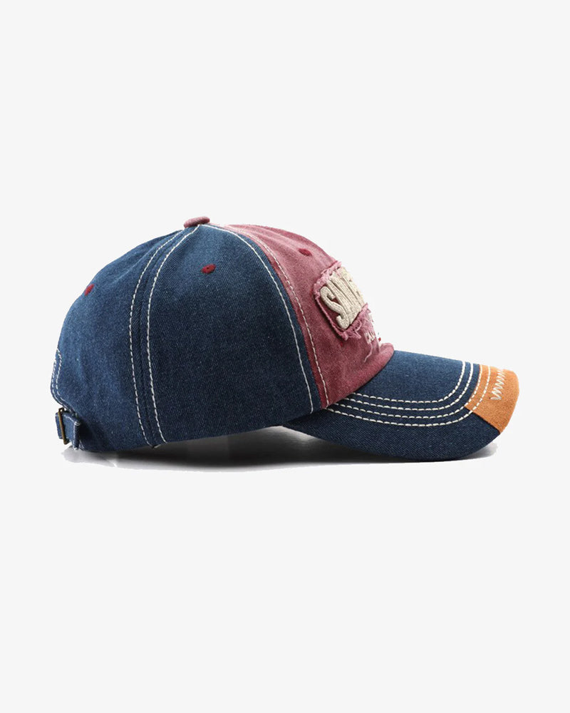 San Francisco Contrast Embroidered Denim Baseball Cap