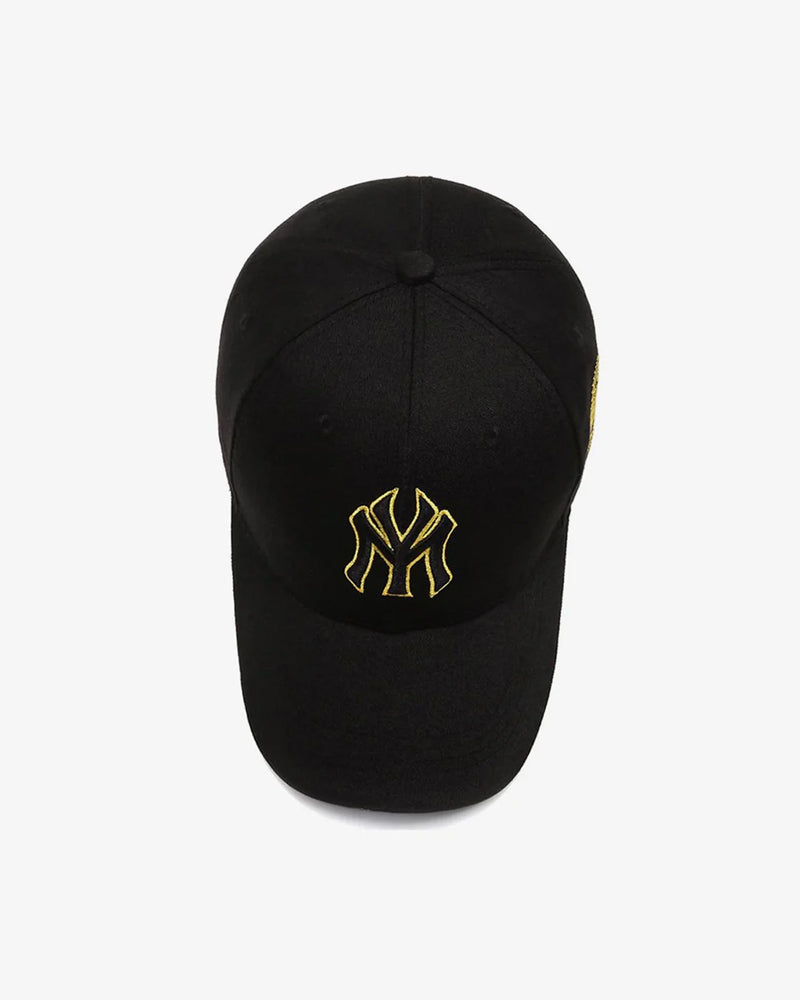 NY Black & Yellow Contrast Embroidered Cap