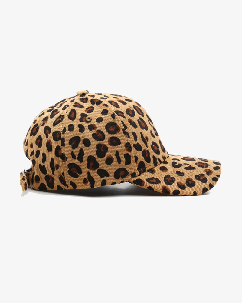 Panther Pattern Corduroy Cap