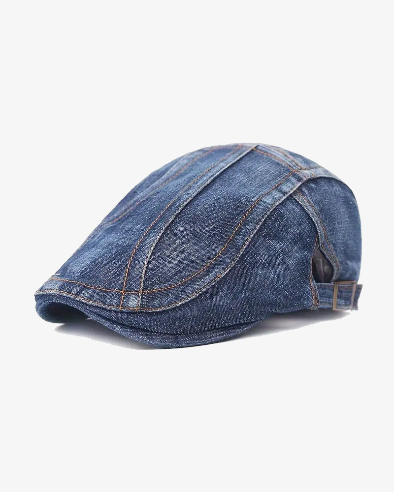Versatile Denim Beret Hat