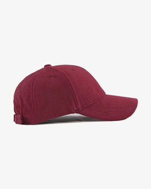 Basic Maroon Suede Cap