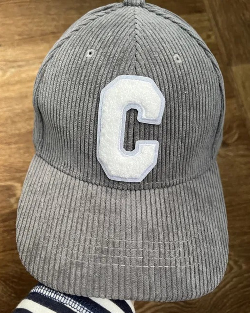 Classic Grey Corduroy Cap