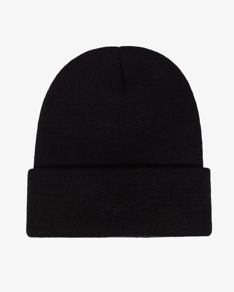 Black Embroidered Beanie