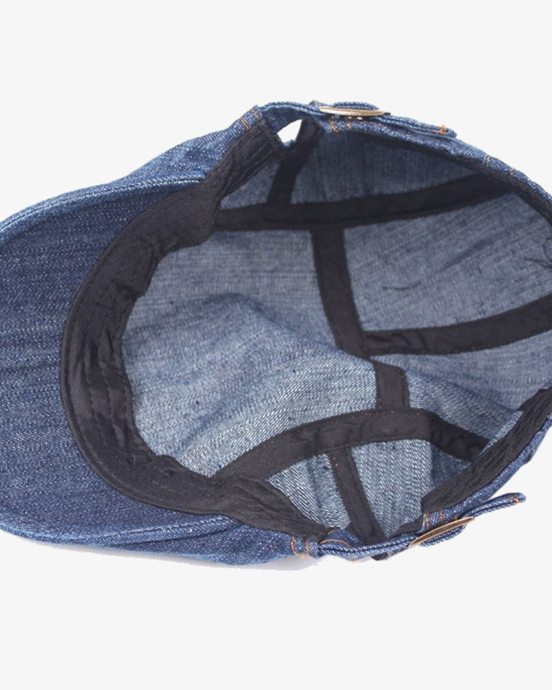 Versatile Denim Beret Hat