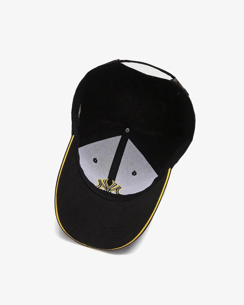 NY Black & Yellow Contrast Embroidered Cap